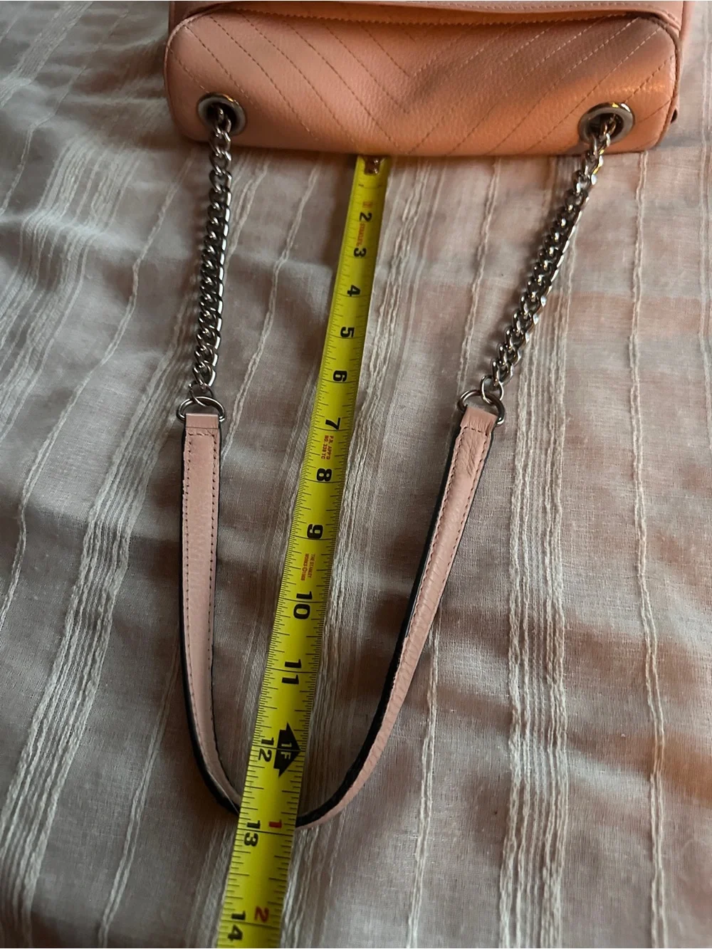 Karl Lagerfeld Paris Charlotte Quilted Chevron Shoulder Bag in Blush Pink